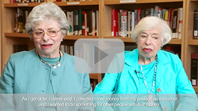 Photo of Selma Toback and Deborah Davis. Video of their story