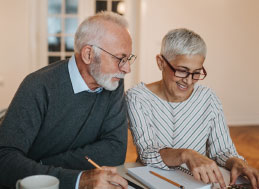 Couple writing their will